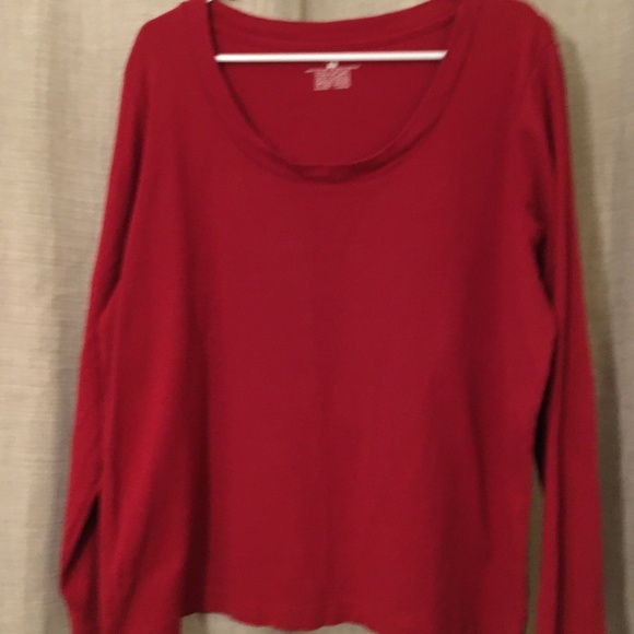 Venezia (Lane Bryant) Tops - Venezia top shirt t-shirt burgundy size 18/20